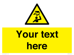 Custom warning overhead obstacle